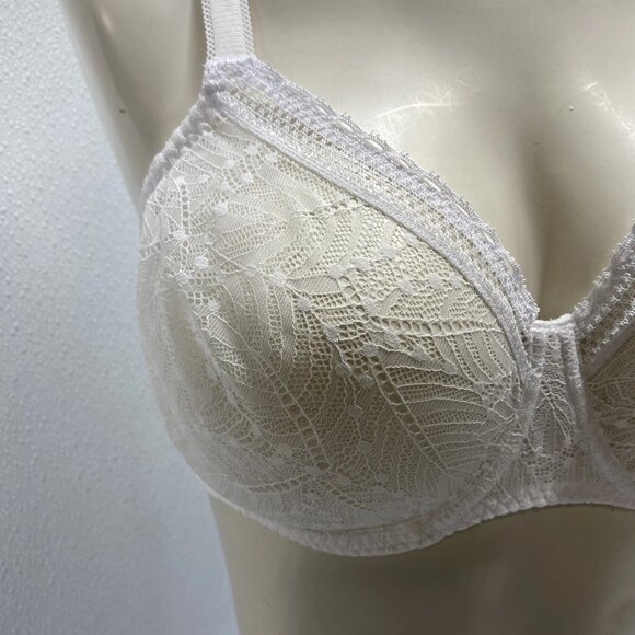 NEW SIMONE PERELE Women's Comète Moulded Unlined Underwire Bra White Size 36D - Picture 6 of 9